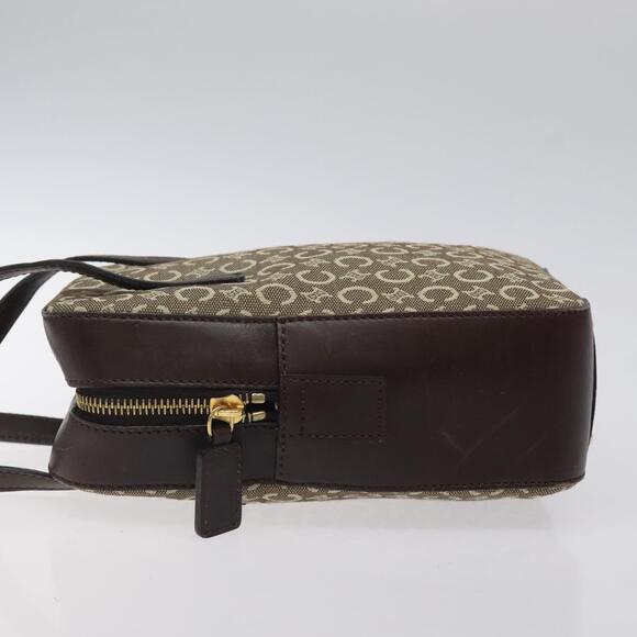 CELINE C Macadam Canvas Hand Bag Brown Gold - Picture 5 of 12